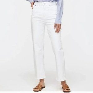 J Crew Women's High Rise Slim Wide Leg Denim Jeans Reimagined White Size 31